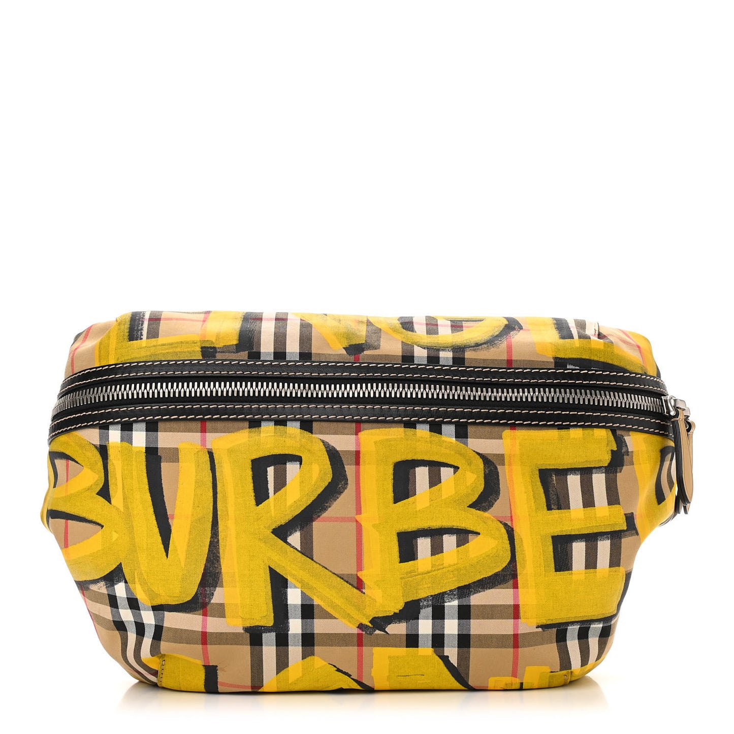 Vintage Check Graffiti Print Sonny Bum Bag Archive Yellow