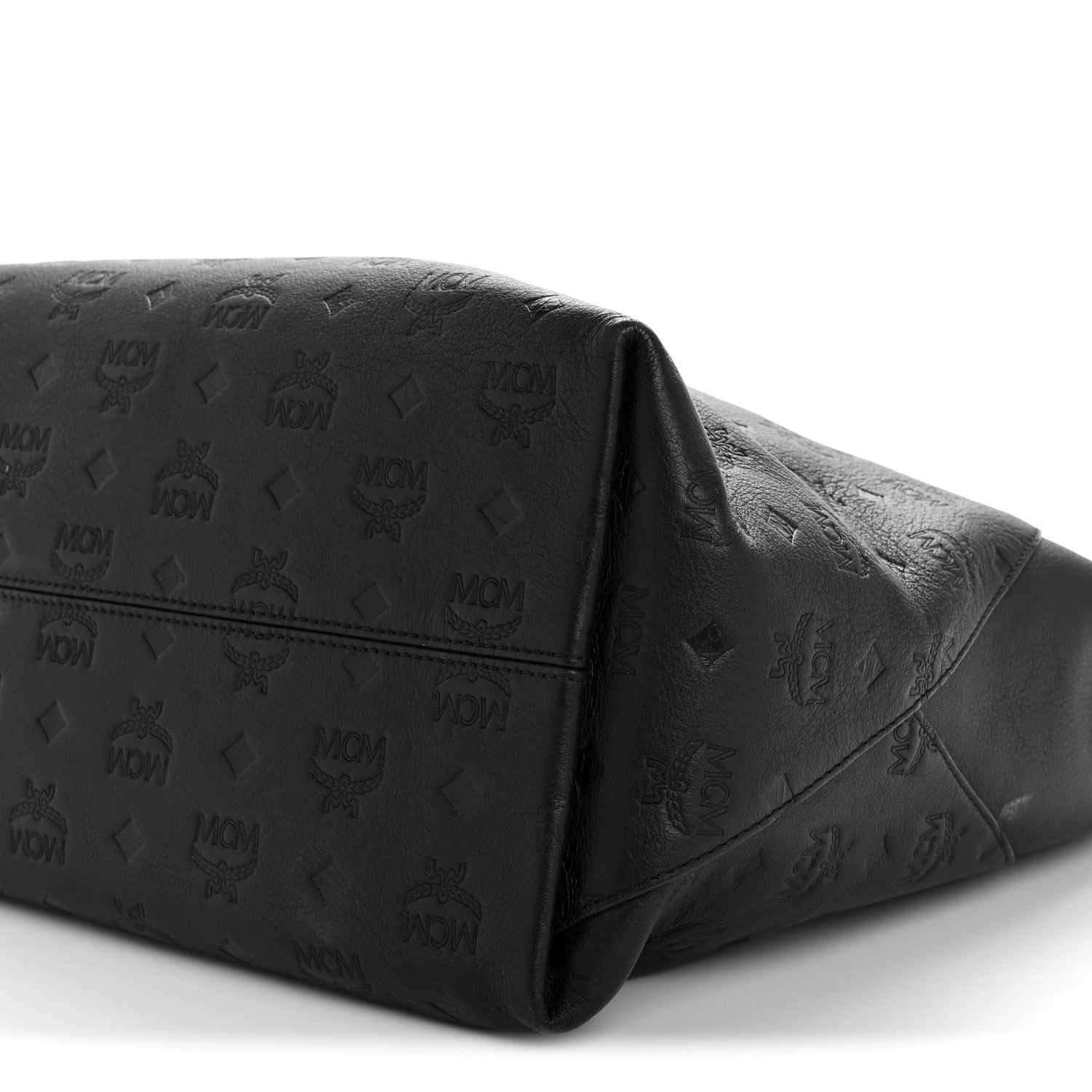 MCM Calfskin Ottomar Monogram Klara Medium Hobo Black 1762241