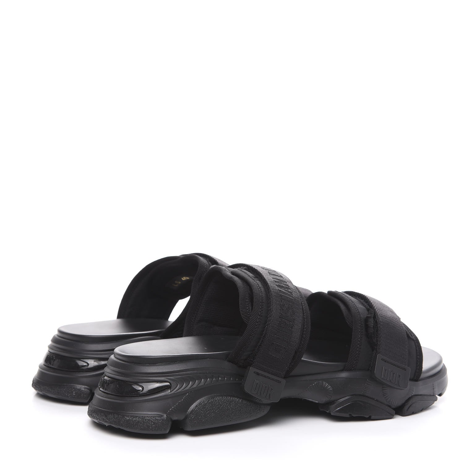Christian Dior Technical Fabric D-Wander Slide Sandals 40 Black 4 of 9