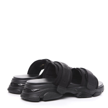 Christian Dior Technical Fabric D-Wander Slide Sandals 40 Black 4 of 9