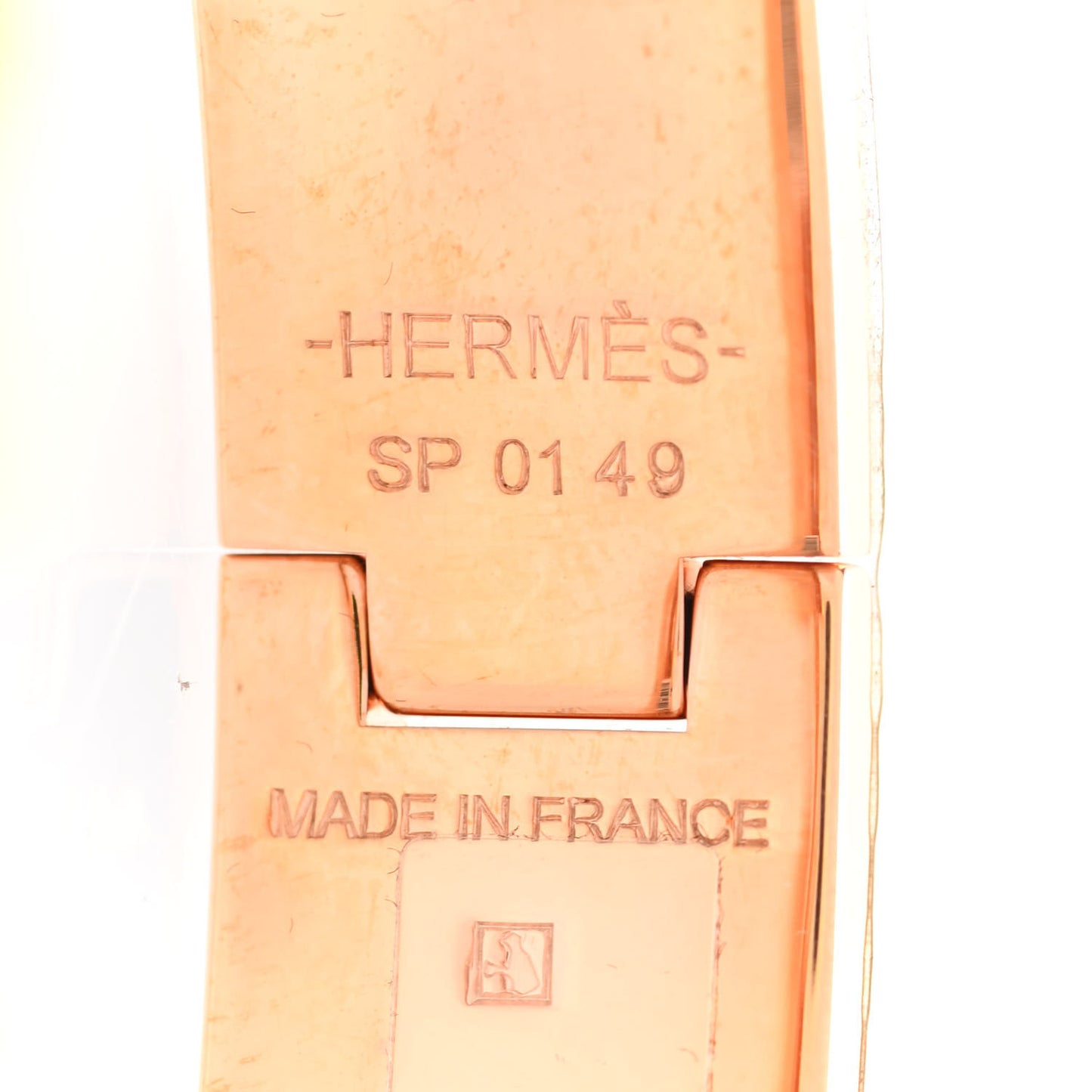 Enamel Narrow Clic Clac H Bracelet PM Rose Cassatta
