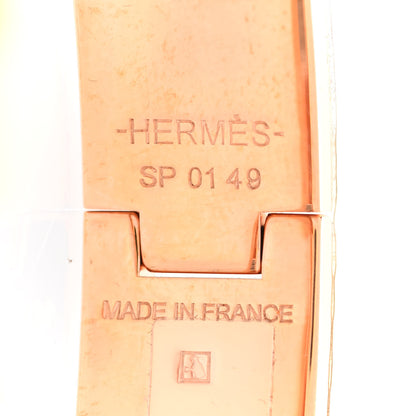 Hermes Enamel Narrow Clic Clac H Bracelet PM Rose Cassatta 4 of 6
