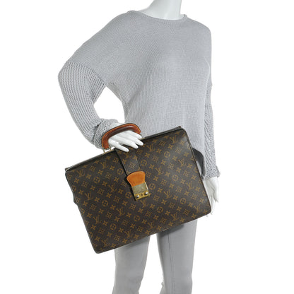 Louis Vuitton Monogram Serviette Fermoir Briefcase 2 of 14