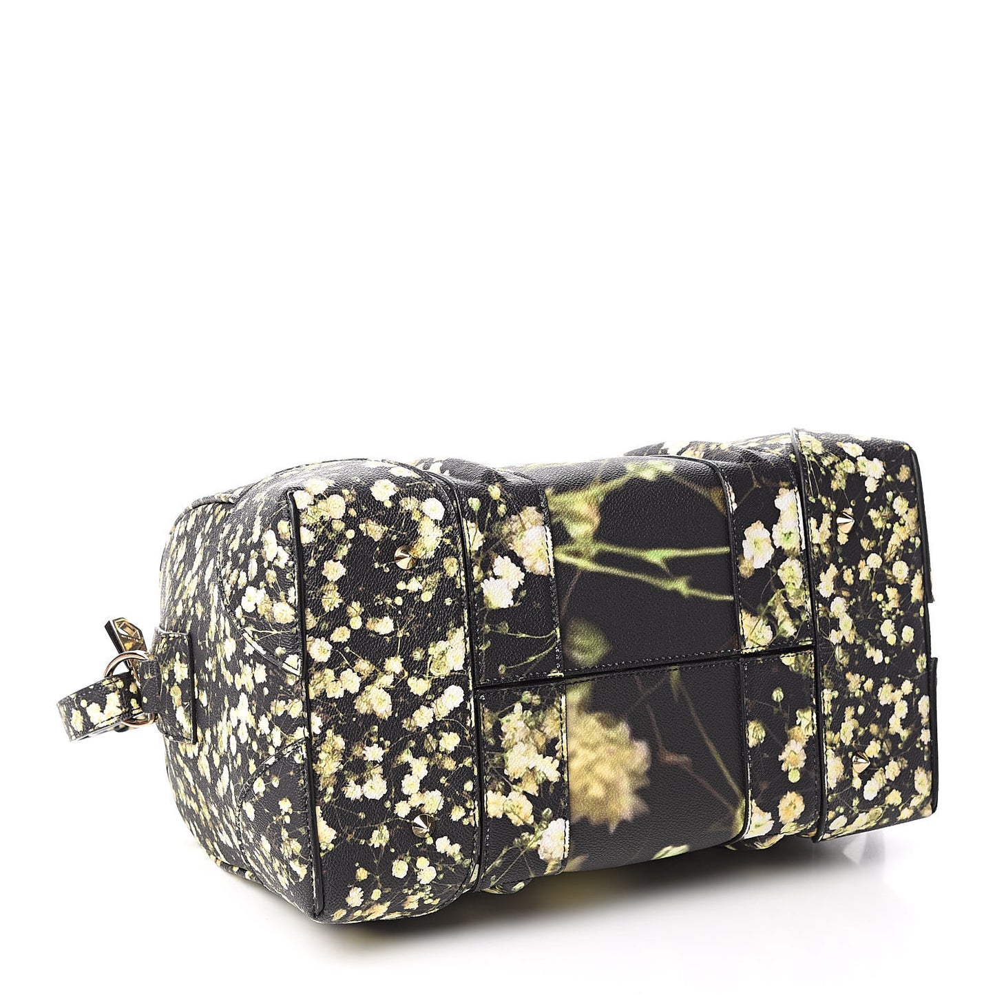 Textured Coated Canvas Baby's Breath Print Medium Lucrezia Black