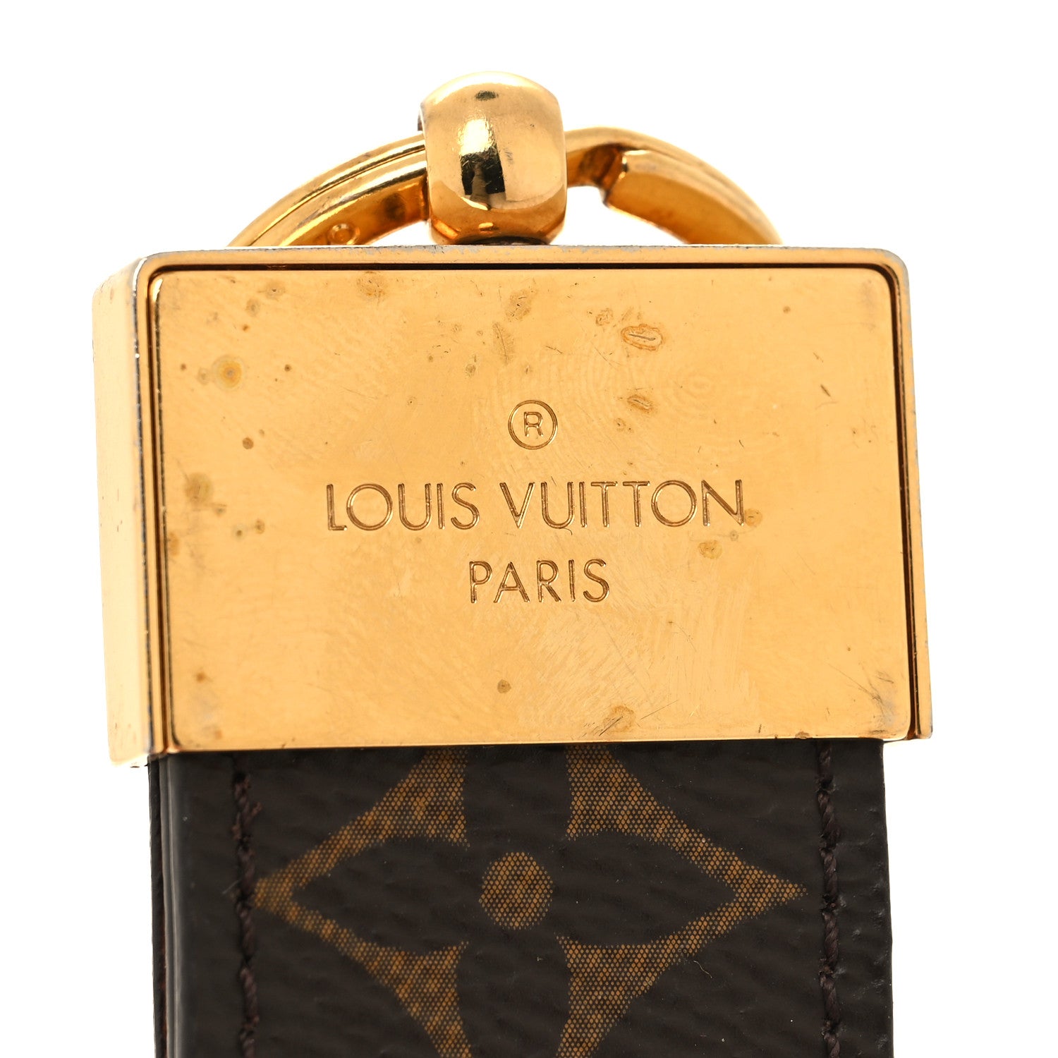 Louis Vuitton Monogram Dauphine Dragonne Bag Charm Key Holder Brown 3 of 4