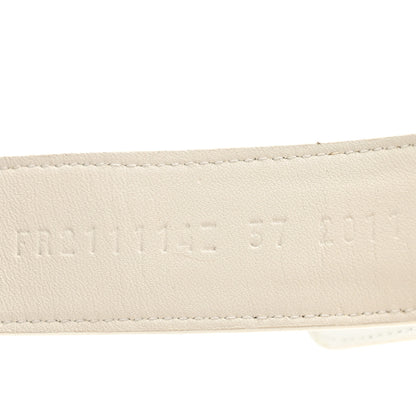 Hermes Calfskin Womens Chypre Sandals 37 White 9 of 11
