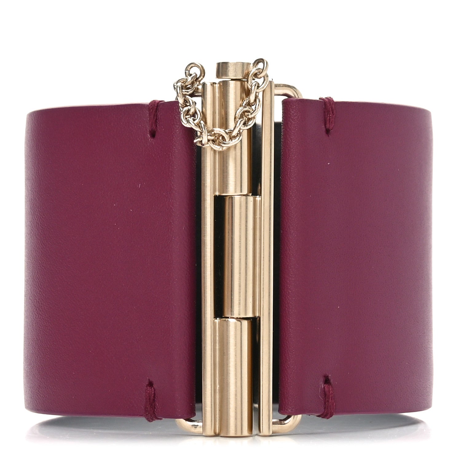 Chanel Calfskin CC Wide Cuff S Dark Pink 3 of 6