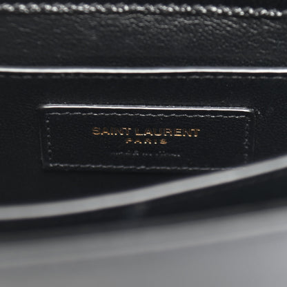 Saint Laurent Grain de Poudre Mini Classic Monogram Cassandra Top Handle Black 6 of 9