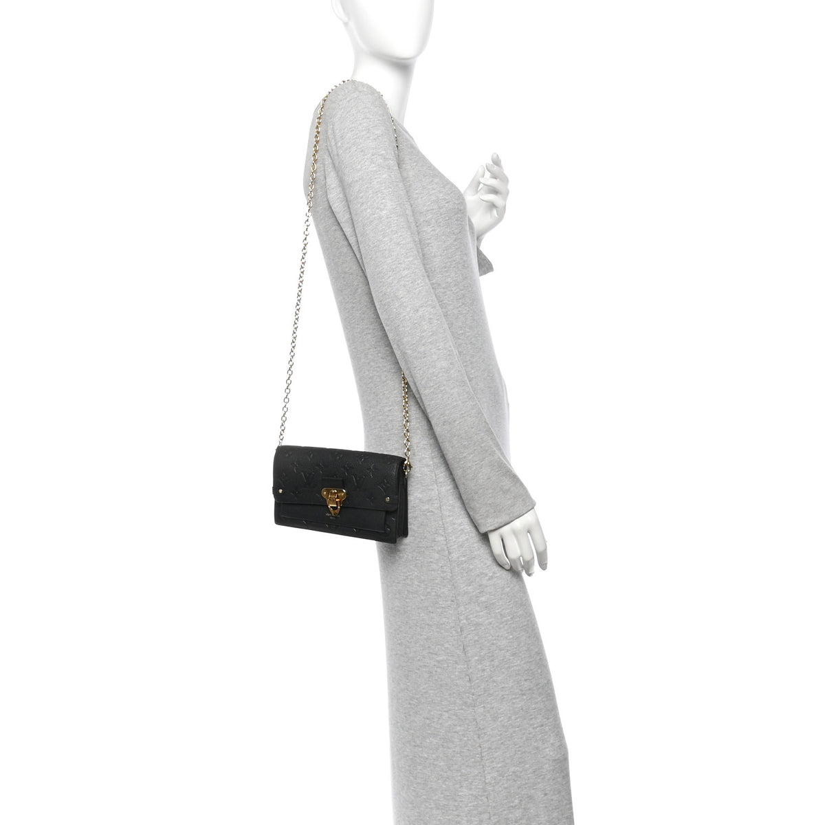 Louis Vuitton Empreinte Vavin Chain Wallet Black 2 of 10