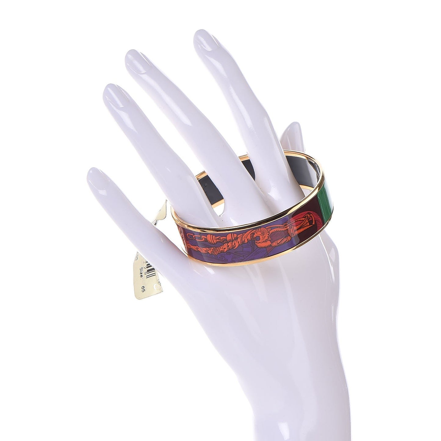 Enamel Printed Della Cavalleria Wide Bracelet 65 Cacao