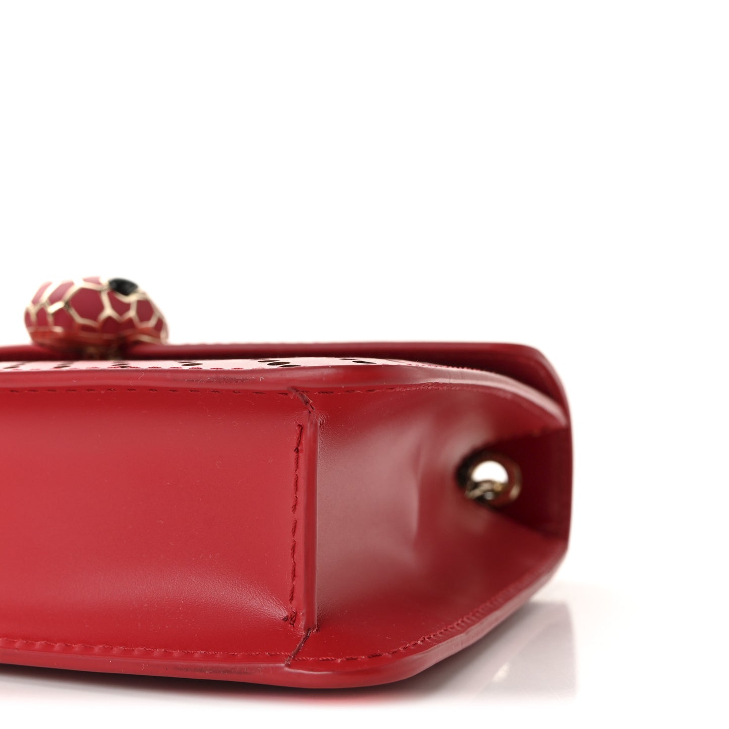 Calfskin Laser Cut Small Serpenti Forever Diamond Blast Sunshine Crossbody Bag Red Pink