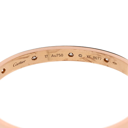 Cartier 18K Pink Gold 10 Diamond LOVE Bracelet 17 3 of 5