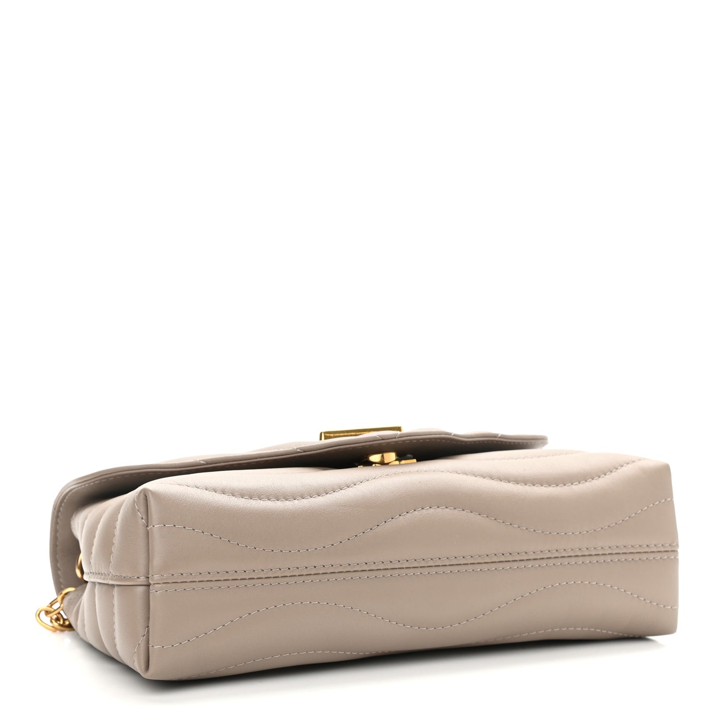 Calfskin LV New Wave Chain Bag Taupe