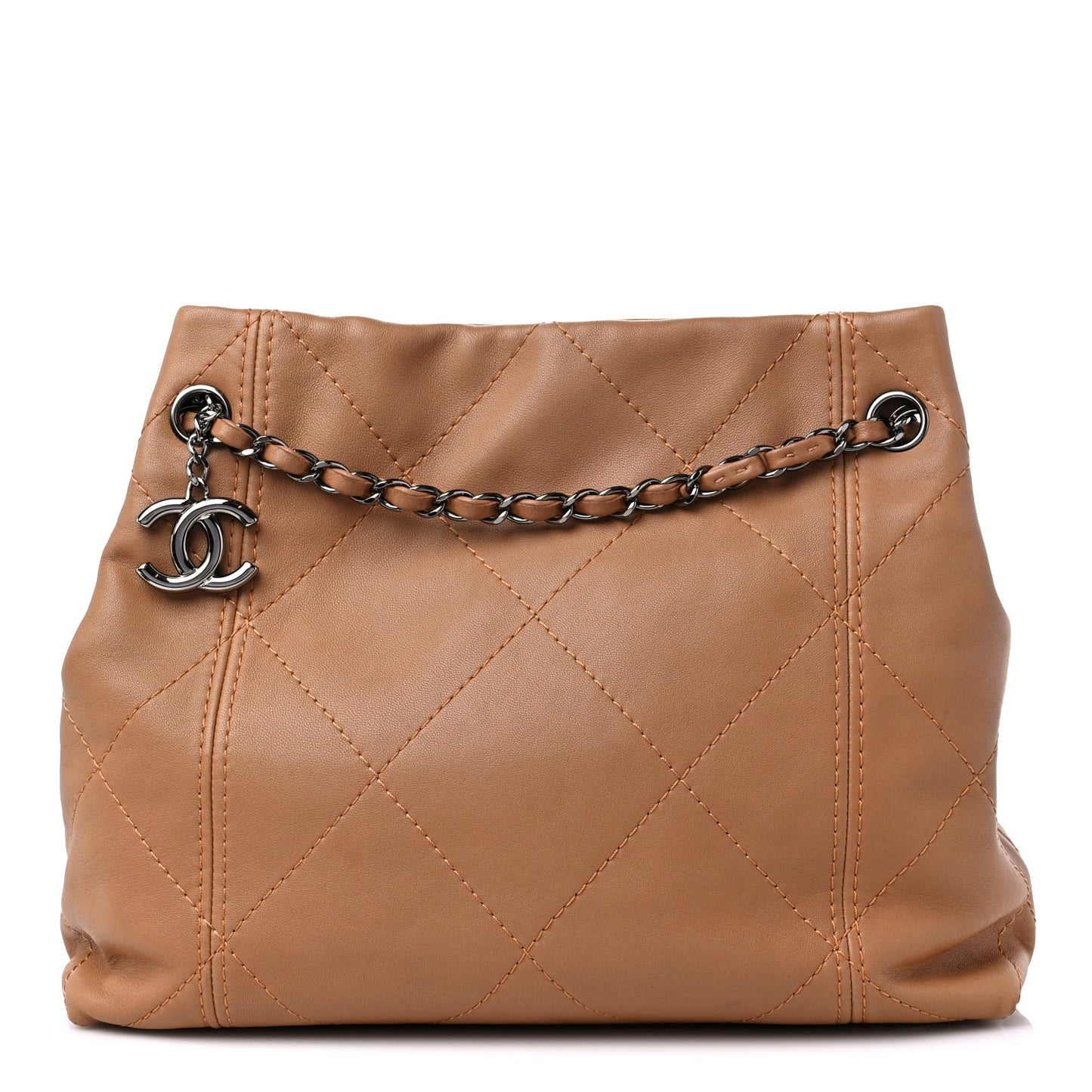 Lambskin Small Soft Touch Shoulder Bag Camel