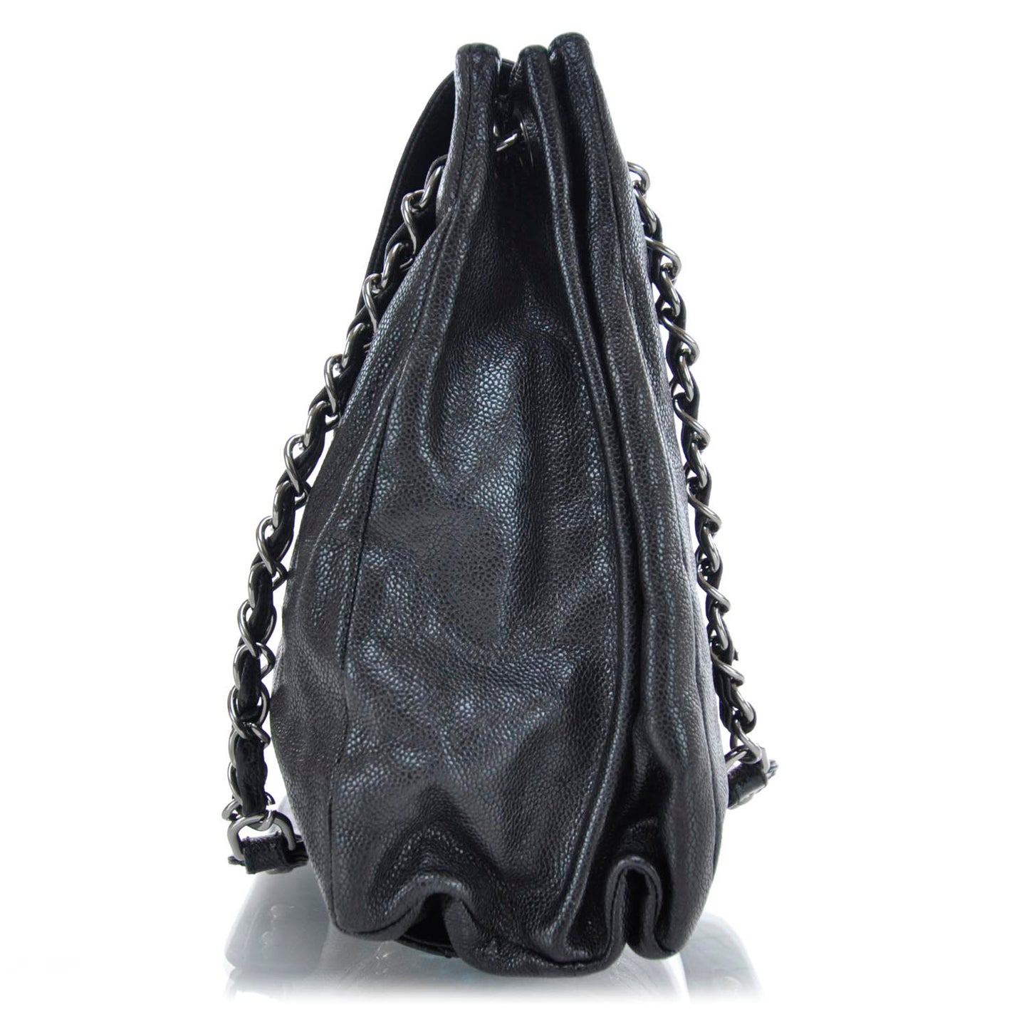 Glazed Caviar Pocket In The City Tote Brown