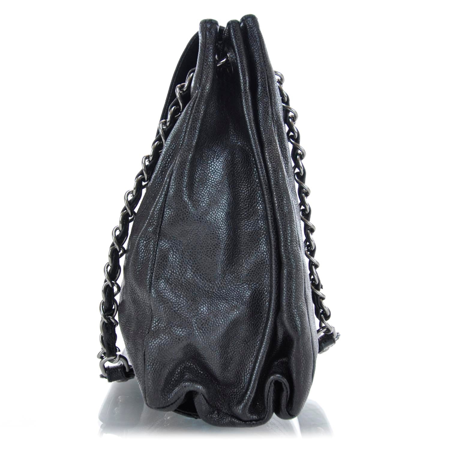 Chanel Glazed Caviar Pocket In The City Tote Brown 4 of 10