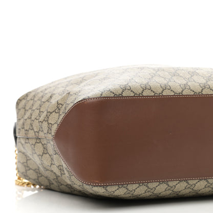 Gucci GG Supreme Monogram Large Linea A Hobo Light Brown 10 of 11