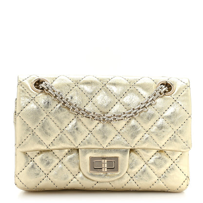 Chanel Metallic Aged Calfskin 2.55 Reissue 224 Flap Gold 1 of 9