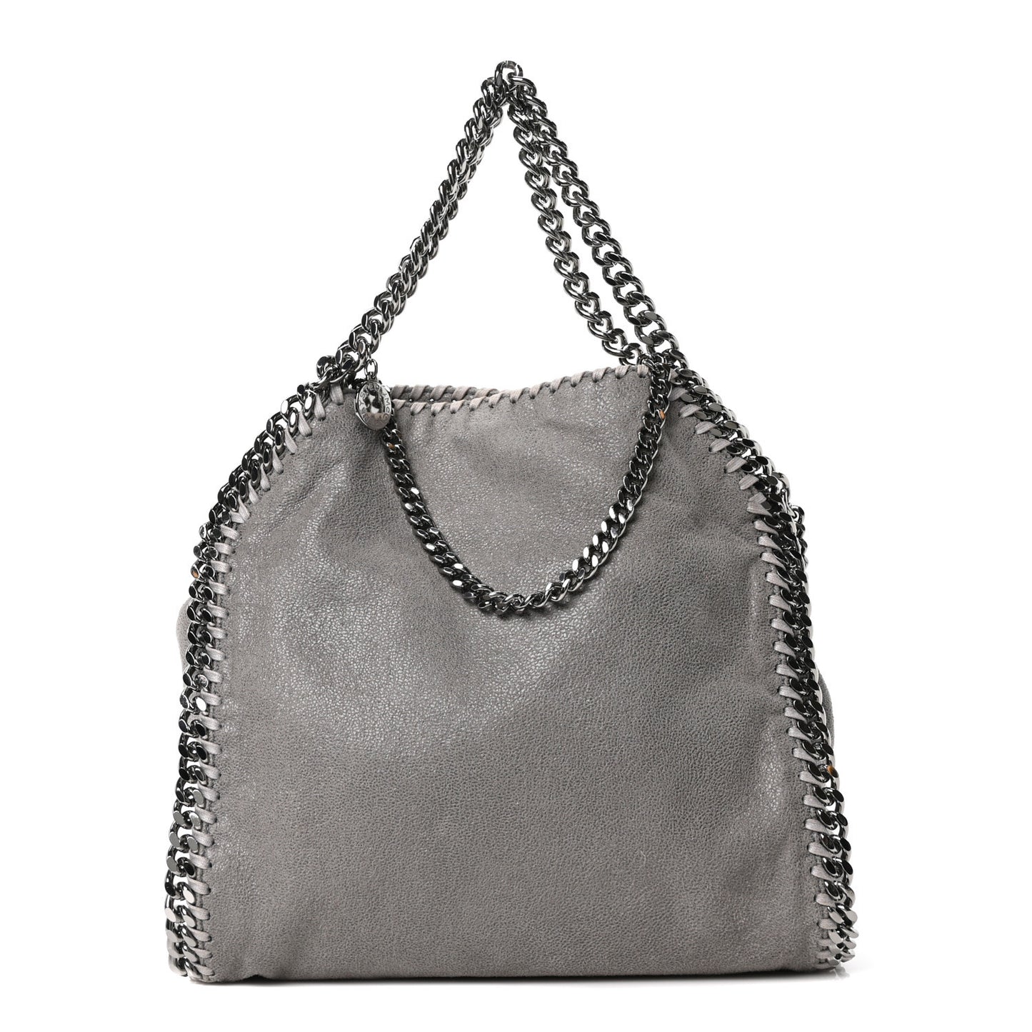 Shaggy Deer Mini Falabella Fold Over Tote Light Grey