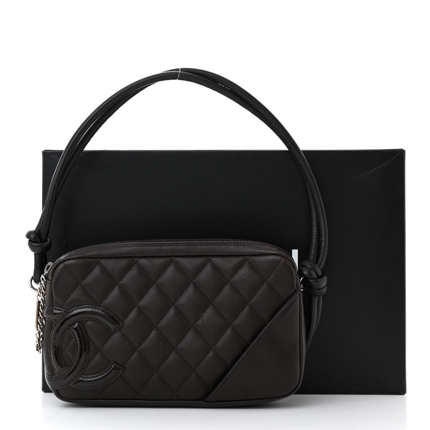 Calfskin Quilted Cambon Pochette Brown