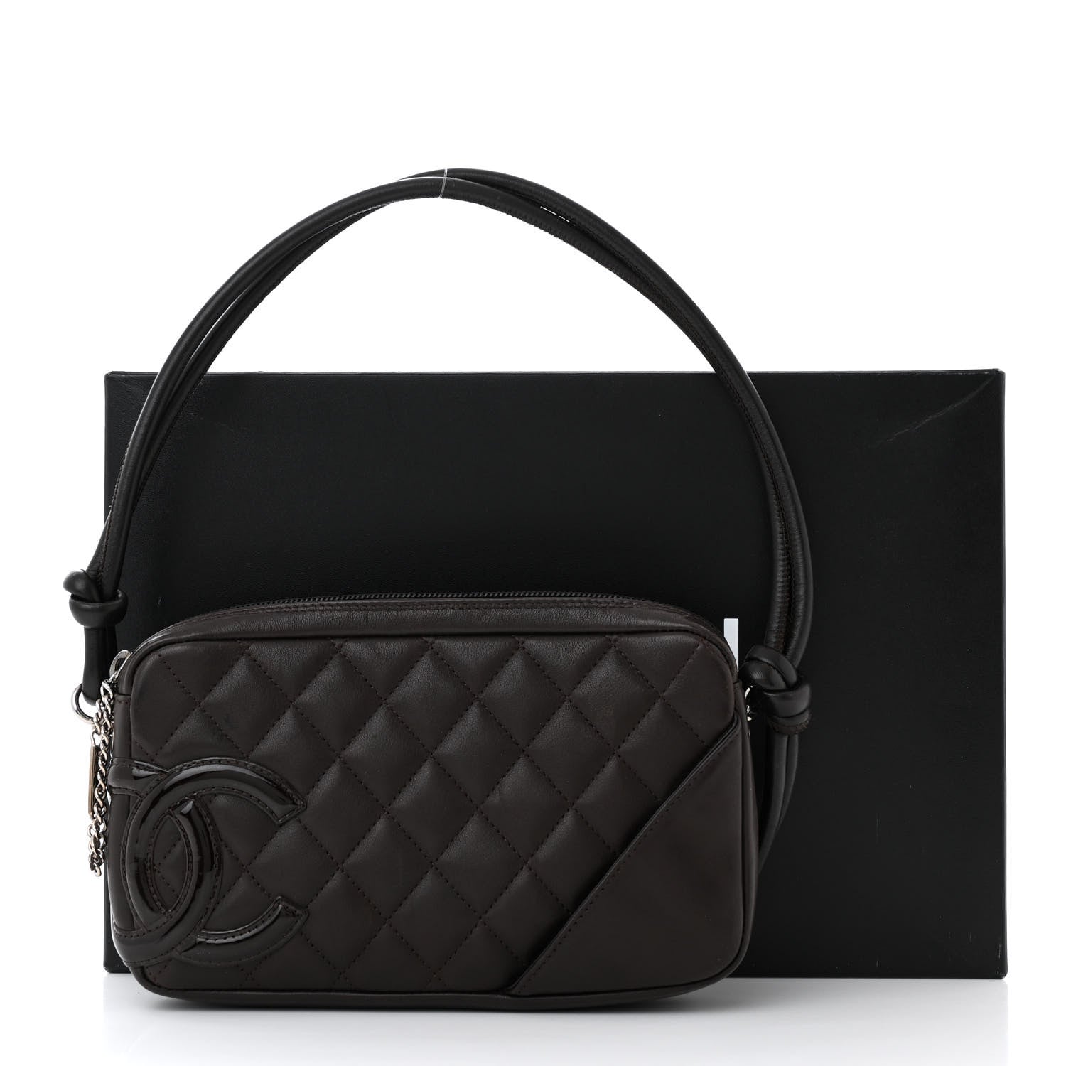 Chanel Calfskin Quilted Cambon Pochette Brown 11 of 11