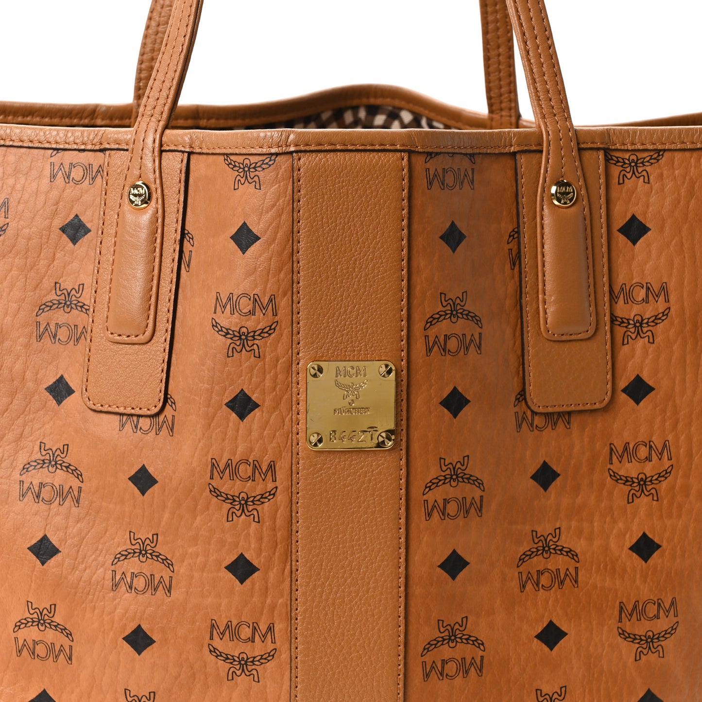 Visetos Medium Liz Reversible Shopper Tote Cognac