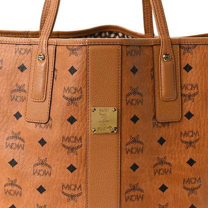 MCM Visetos Medium Liz Reversible Shopper Tote Cognac 11 of 16