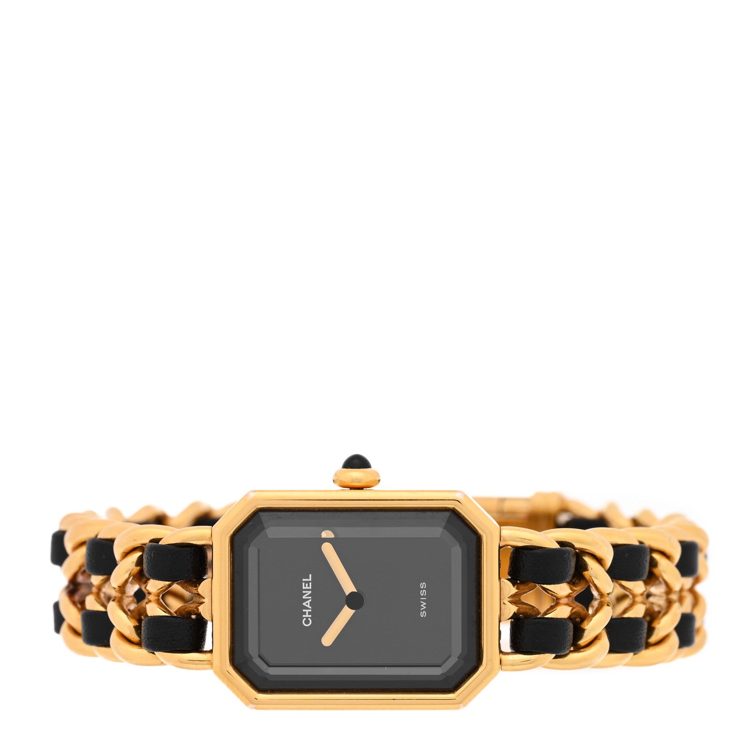Chanel Stainless Steel Lambskin 20mm Chain Premiere Quartz Watch Gold L 2 of 4