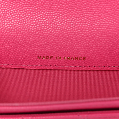 Chanel Caviar Quilted Flap Card Holder Wallet Pink 7 of 9