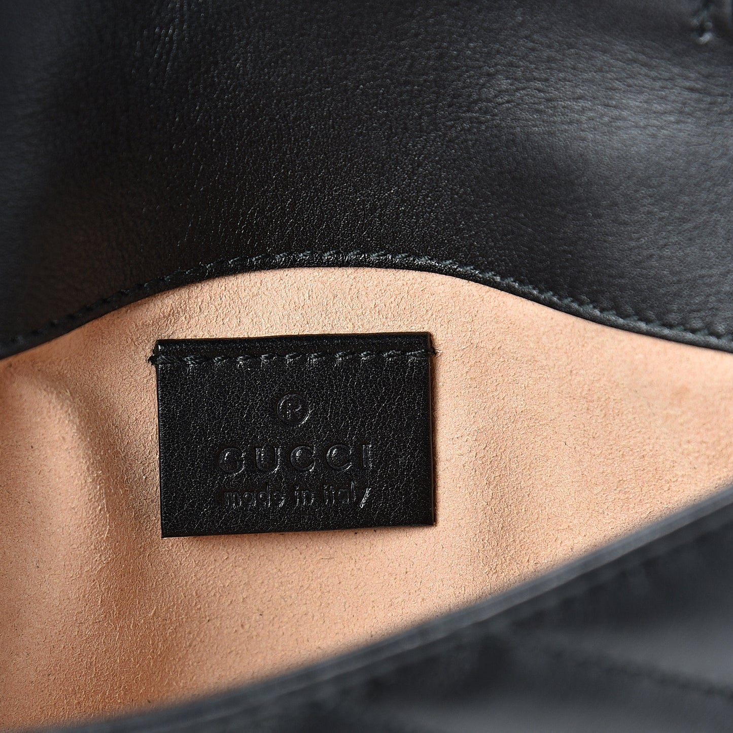 Calfskin Matelasse Super Mini GG Marmont Shoulder Bag Black