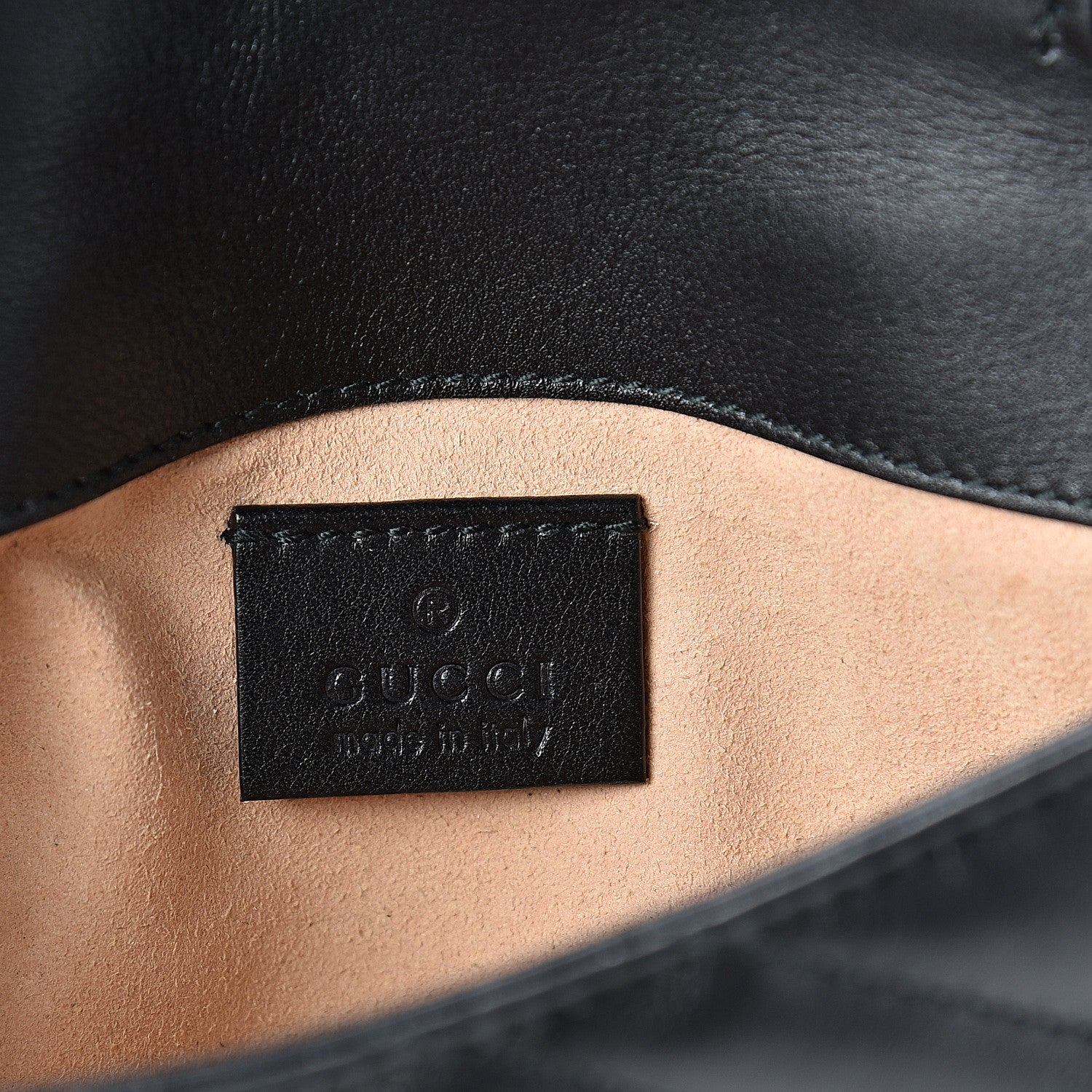 Gucci Calfskin Matelasse Super Mini GG Marmont Shoulder Bag Black 5 of 11