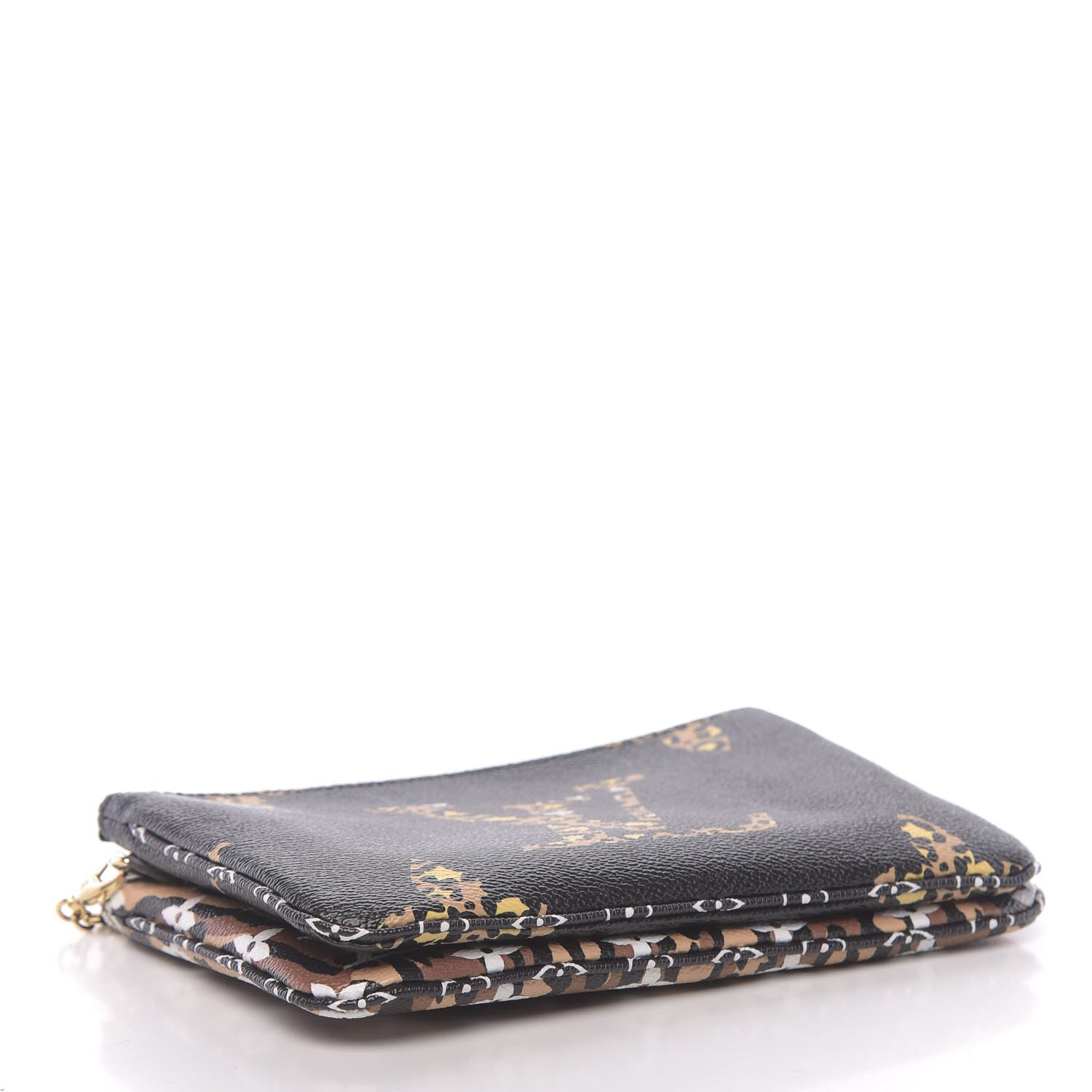 Louis Vuitton Monogram Giant Jungle Pochette Double Zip Black 4 of 11
