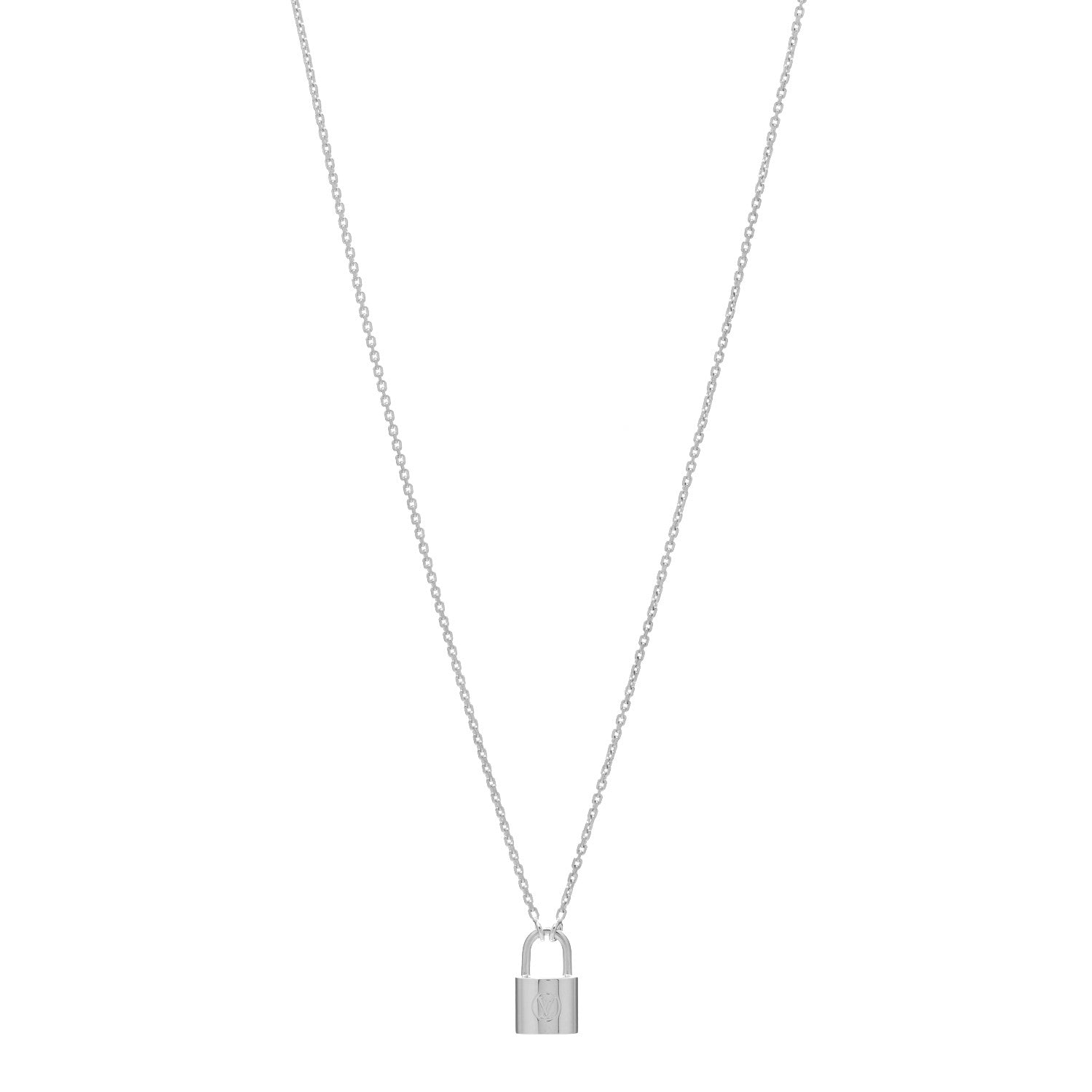 Louis Vuitton Sterling Silver Lockit Necklace 1 of 3