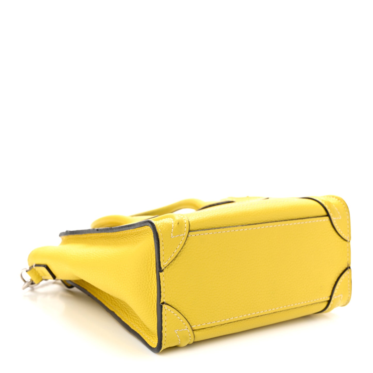 Drummed Calfskin Nano Luggage Citron