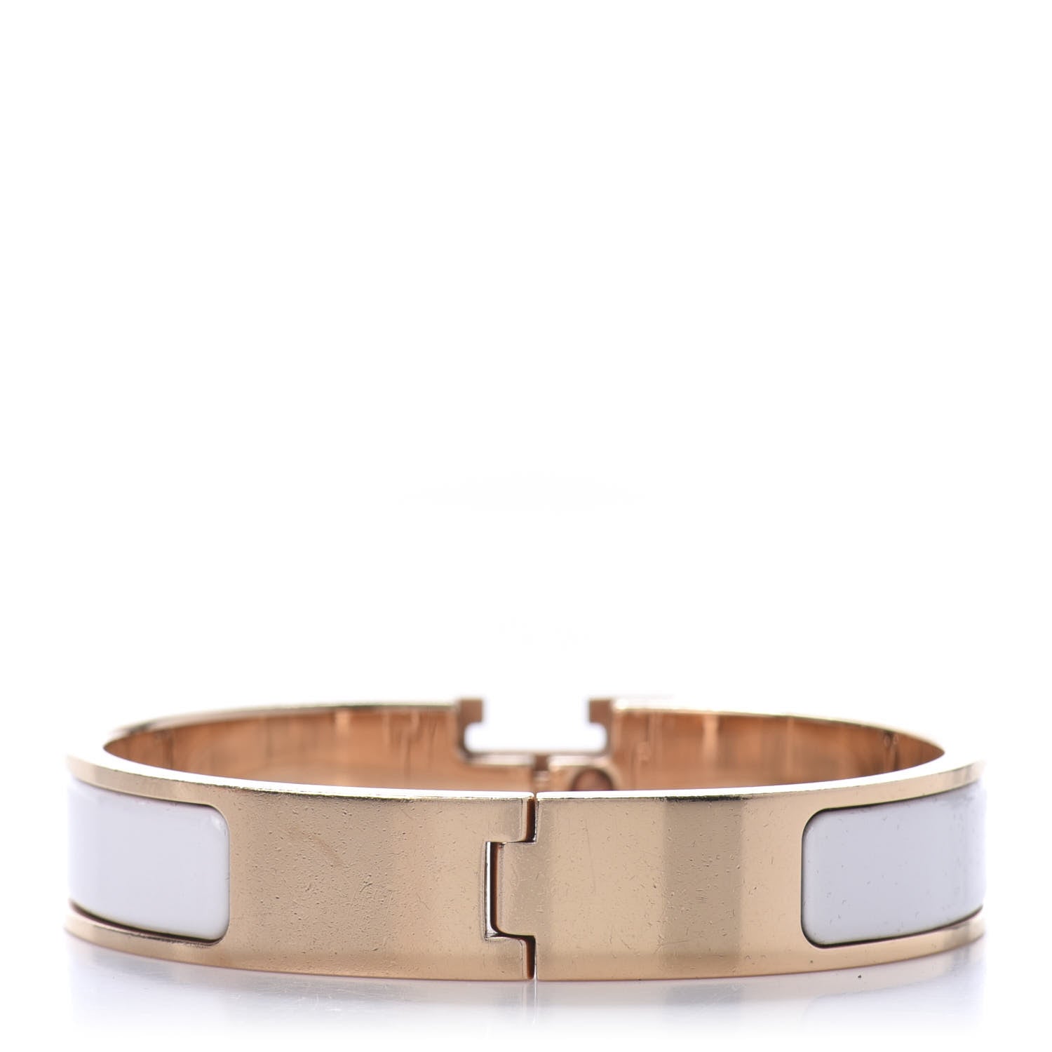 Hermes Enamel Narrow Clic Clac H Bracelet PM White 3 of 7