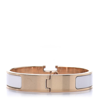 Hermes Enamel Narrow Clic Clac H Bracelet PM White 3 of 7