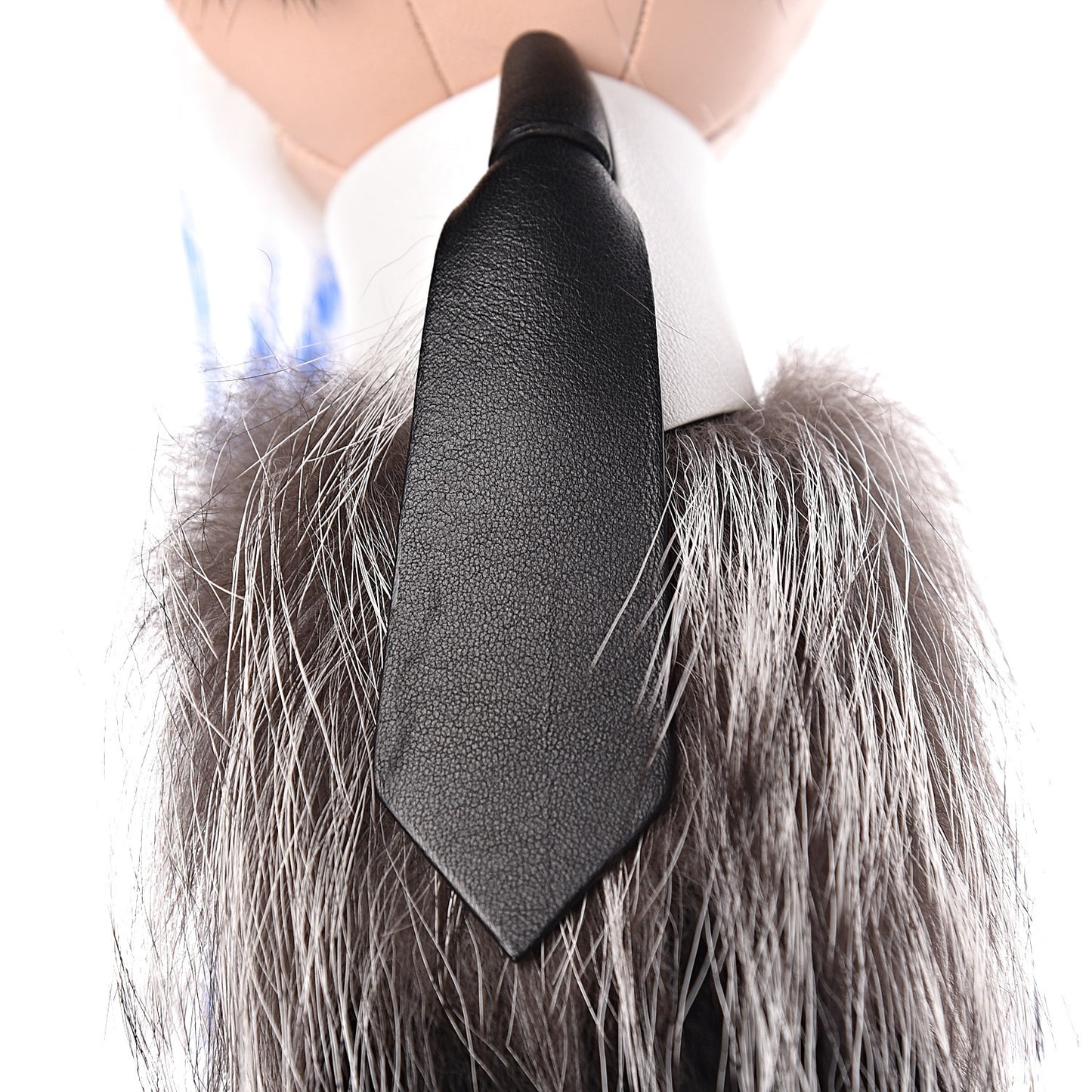 Mink Fox Goat Fur Karlito Bag Charm Blue