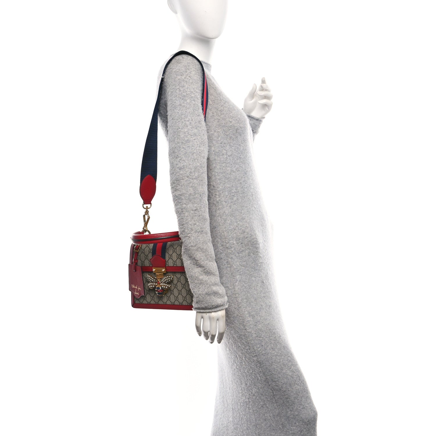 Gucci GG Supreme Monogram Small Queen Margaret Top Handle Bag Red 2 of 10