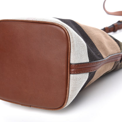 Burberry Canvas Mega Check Camouflage Mini Susanna Hobo Russet Brown 12 of 15