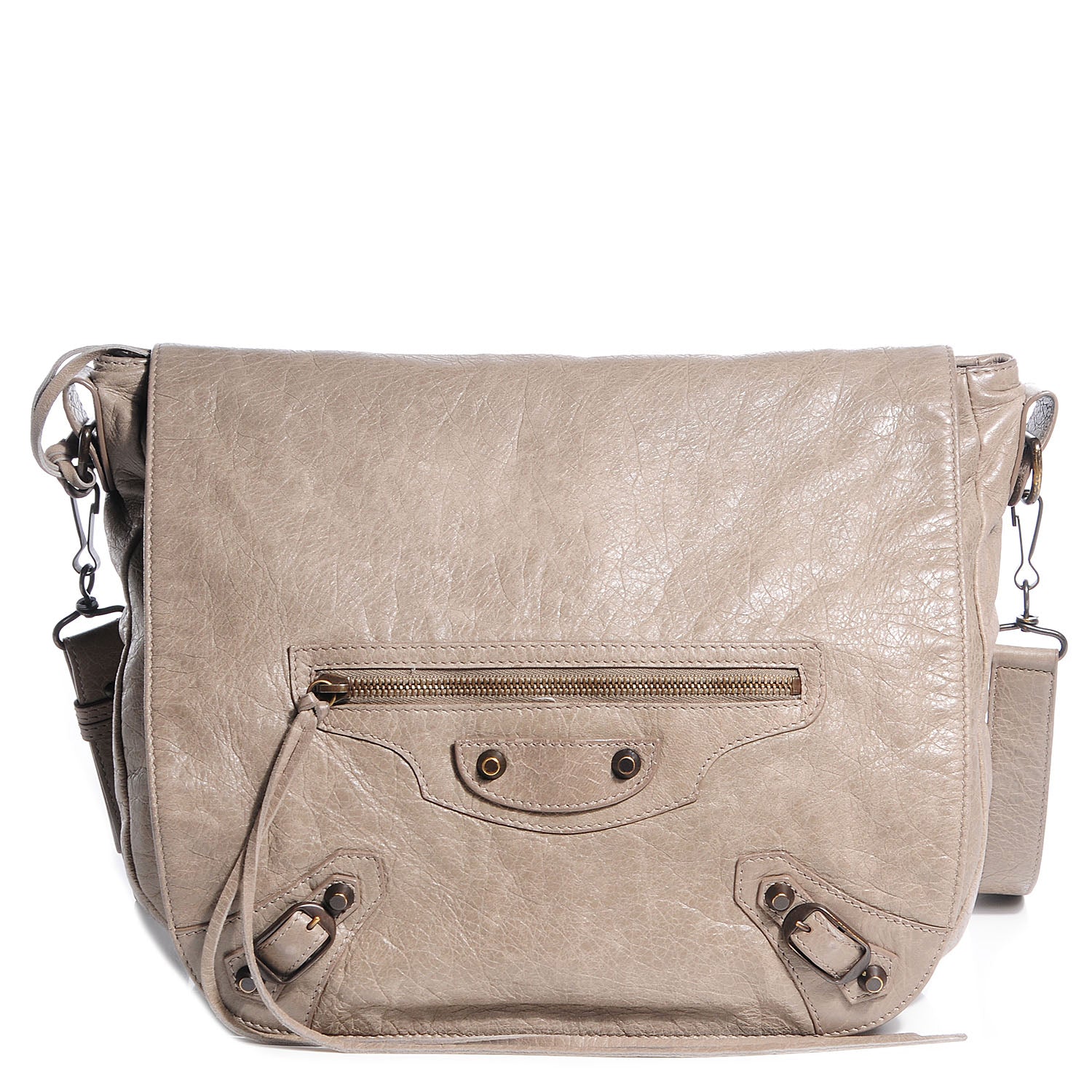 Balenciaga Agneau Folk Messenger Papyrus 1 of 11