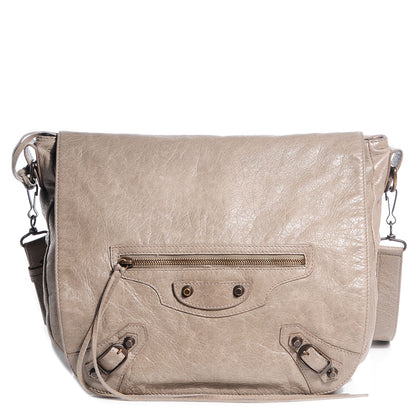 Balenciaga Agneau Folk Messenger Papyrus 1 of 11