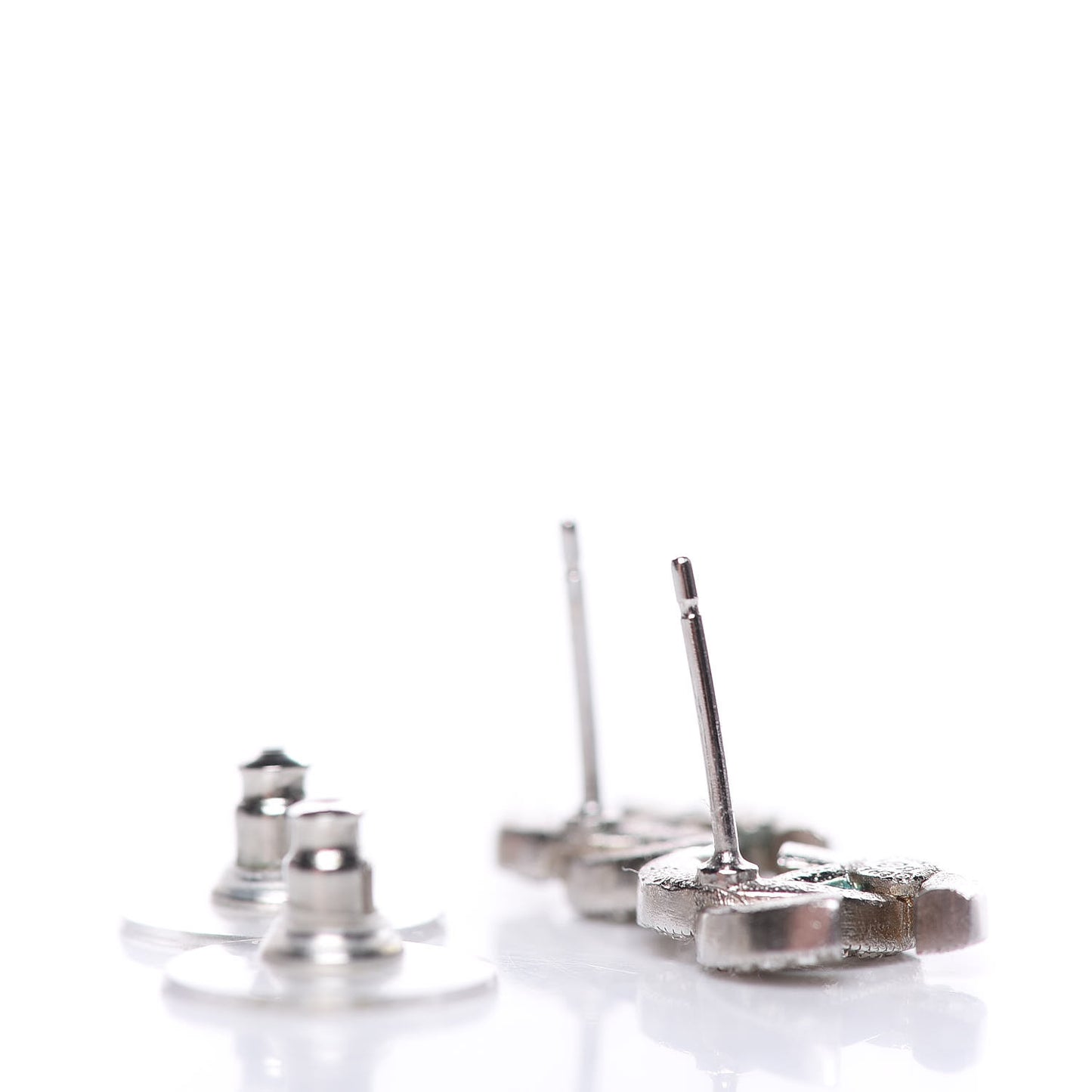 Crystal CC Earrings Silver