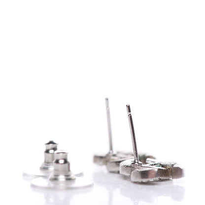 Chanel Crystal CC Earrings Silver 3 of 6