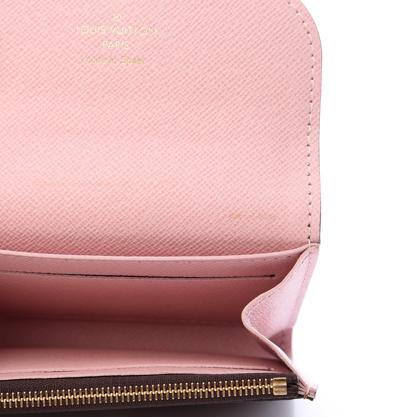 Damier Ebene Rosalie Coin Purse Rose Ballerine