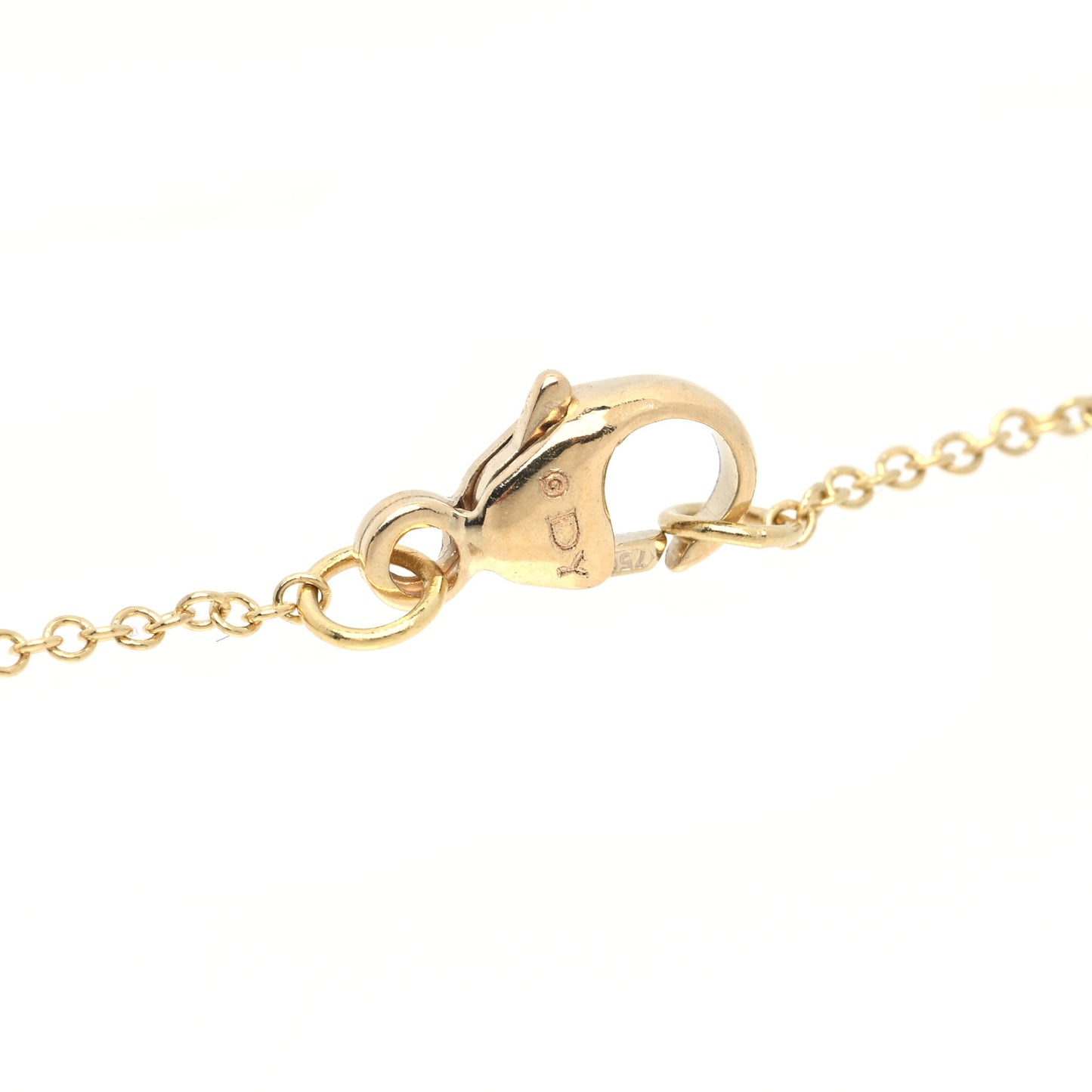 18K Yellow Gold Diamond Initial P Charm Necklace
