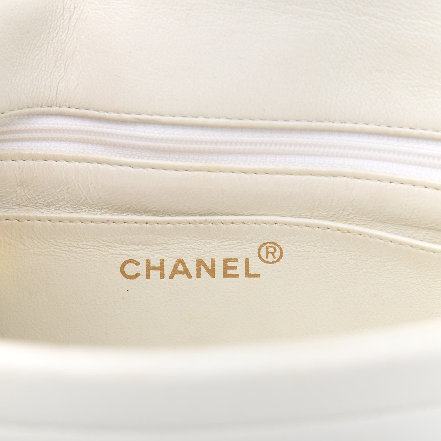 Chanel Lambskin Horizontal Quilted Small Double Flap White 6 of 13