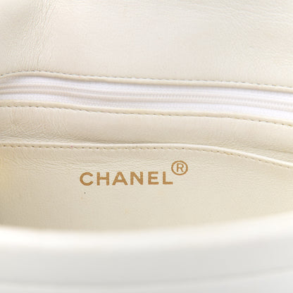 Chanel Lambskin Horizontal Quilted Small Double Flap White 6 of 13