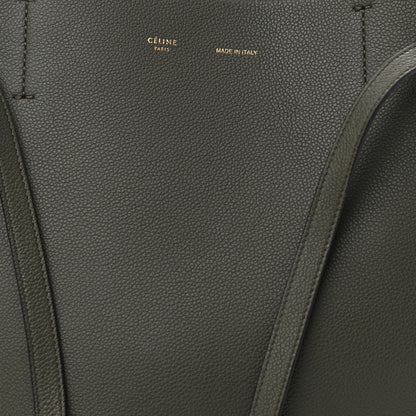 Celine Soft Grained Calfskin Small Belt Cabas Phantom Army Green 6 of 9