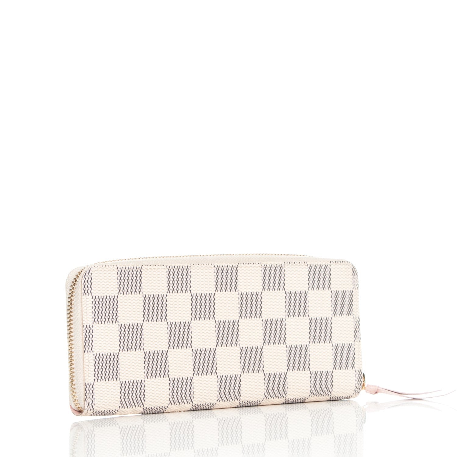Louis Vuitton Damier Azur Clemence Wallet Rose Ballerine 3 of 7