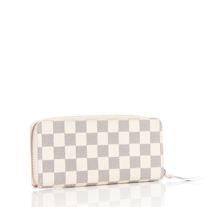 Louis Vuitton Damier Azur Clemence Wallet Rose Ballerine 3 of 7